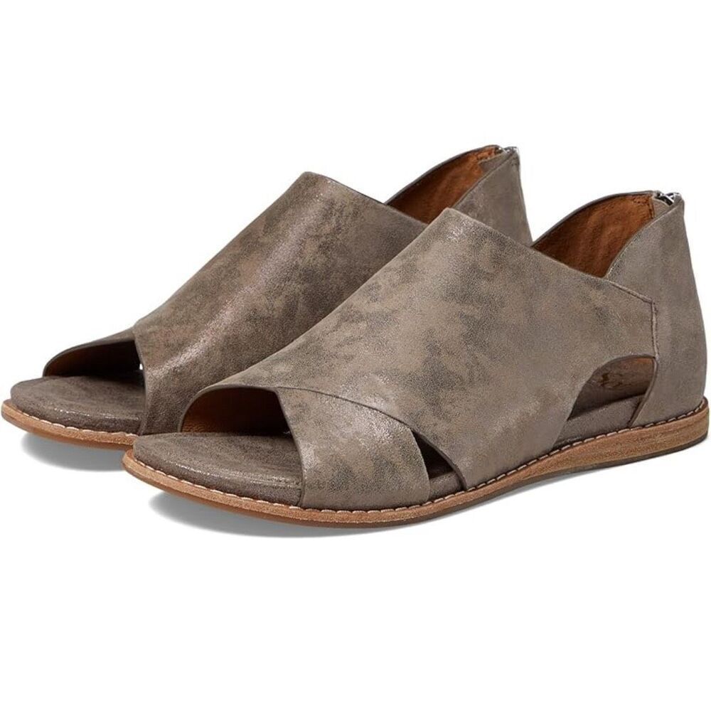 Sofft Womens Smoke Suede Metallic Evonne Sandals Beige Size 6M NWOT